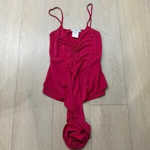 Y2K paris pink crop top